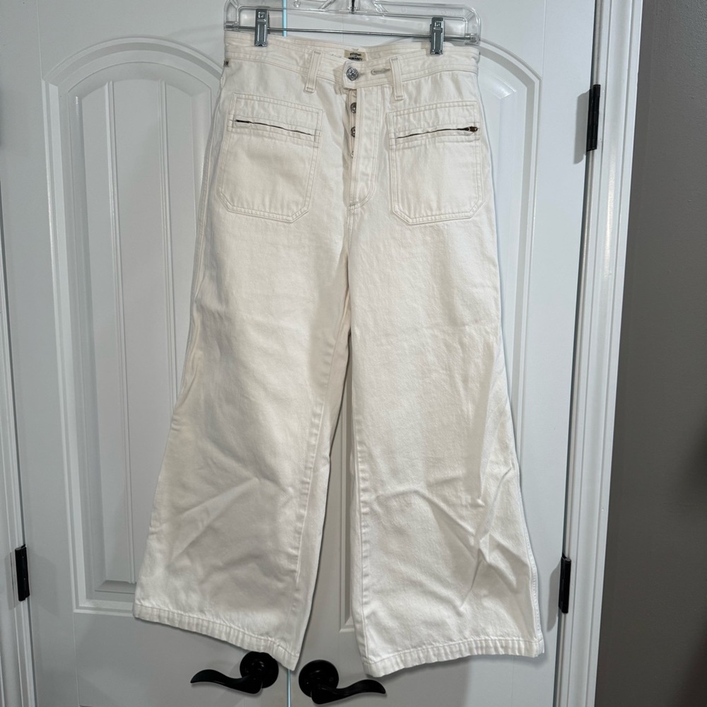 Citizens Of Humanity Cream Wide Leg Capris